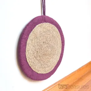 Felt and Jute Cat Scratcher - Pansy Purple