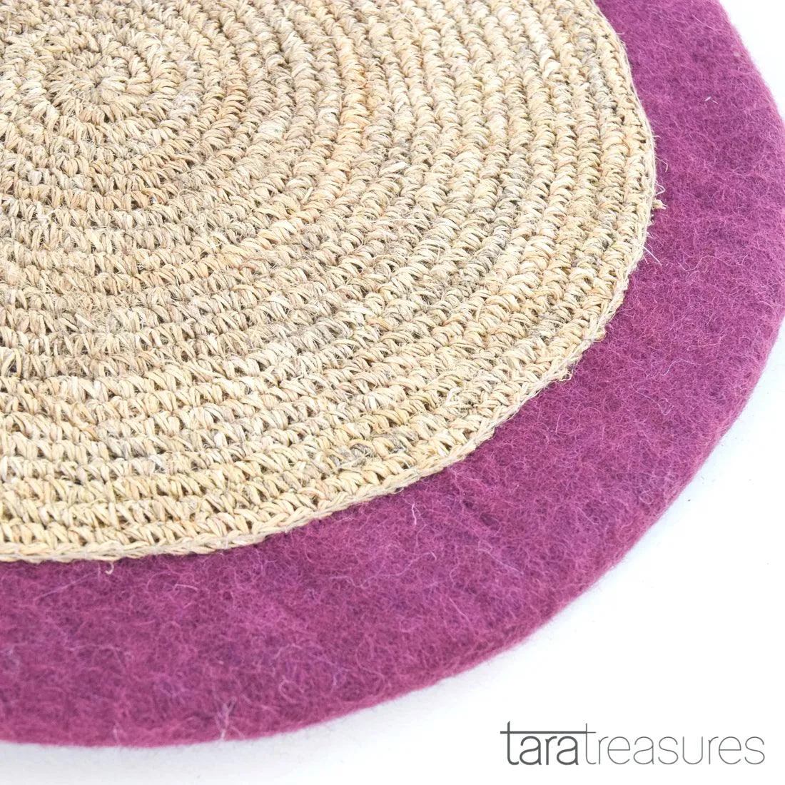 Felt and Jute Cat Scratcher - Pansy Purple