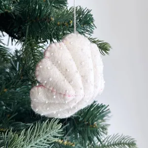 Felt Scallop Sea Ornament 4"