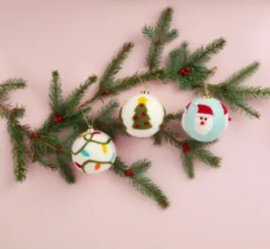 Felted Wool Ball Ornament