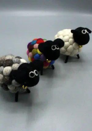 Felted Wool Miniature Sheep Home Decor