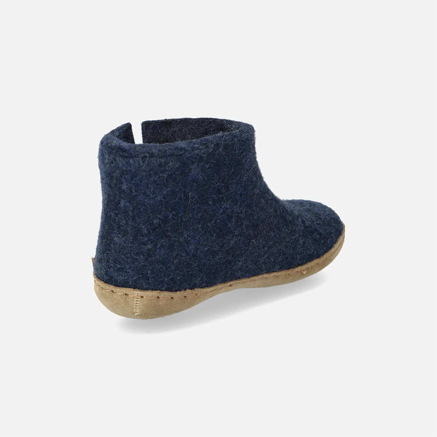 Felted Wool Slipper Boot - Denim