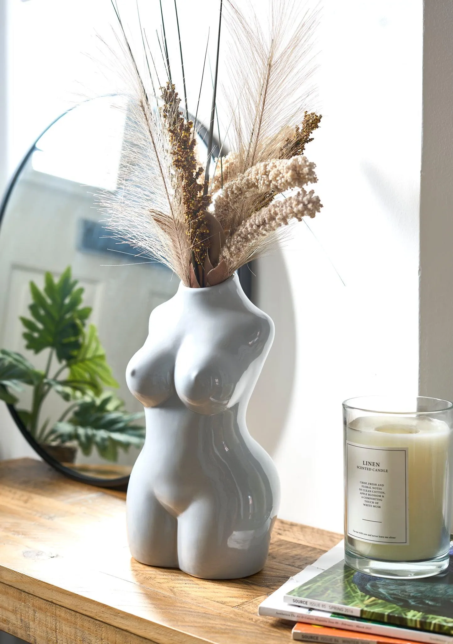 Female Silhouette Body Vase - 29cm - Assorted Colours