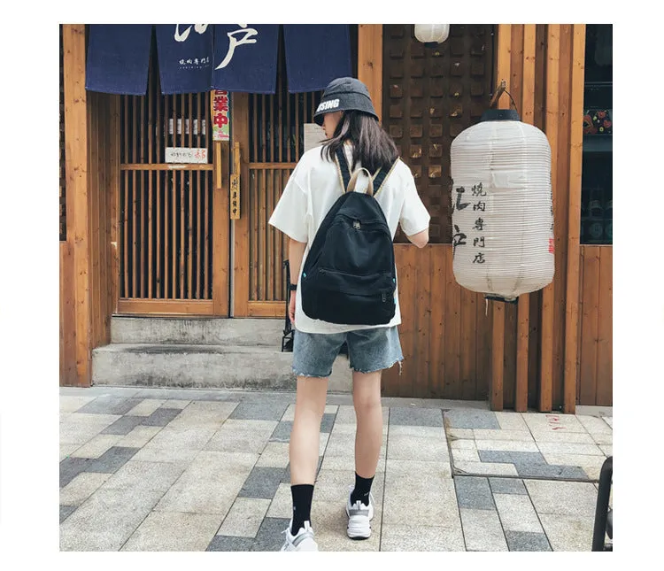 Female student outdoor leisure travel nylon backpack