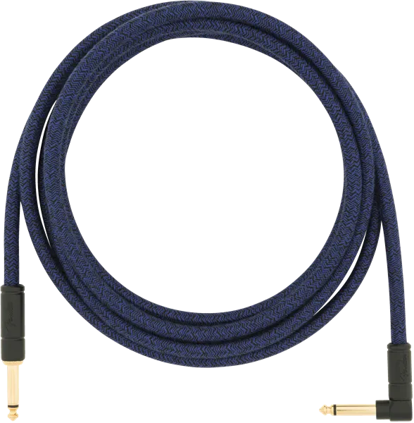 Fender 10' Angled Festival Instrument Cable Pure Hemp Blue Dream