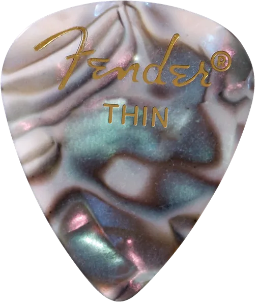 Fender Guitar Pick 351 Shape Classic Celluloid 1 Gross - Abalone - Thin, 144-Count