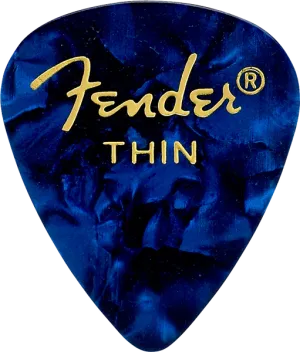 Fender Guitar Pick 351 Shape Classic Celluloid 1 Gross - Blue Moto - Thin, 144-Count