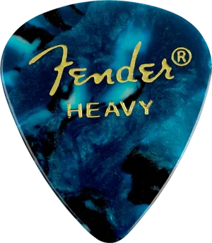 Fender Guitar Pick 351 Shape Classic Celluloid 1 Gross - Ocean Turquoise - Heavy, 144-Count