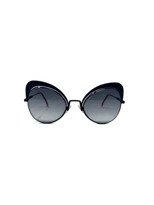 Fendi WC! 'Eyeshine' Butterfly Metal Frame Sunglasses