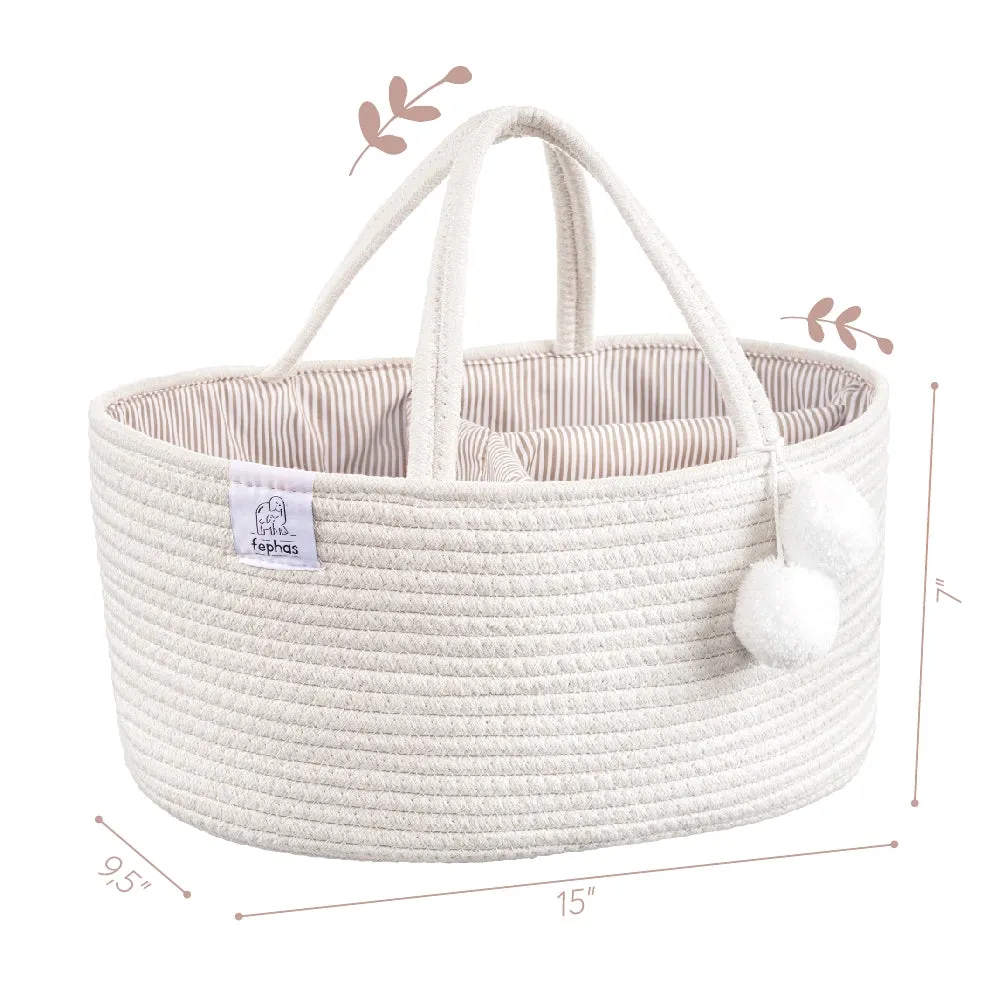 Fephas Cotton Rope Diaper Caddy