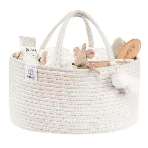 Fephas Cotton Rope Diaper Caddy