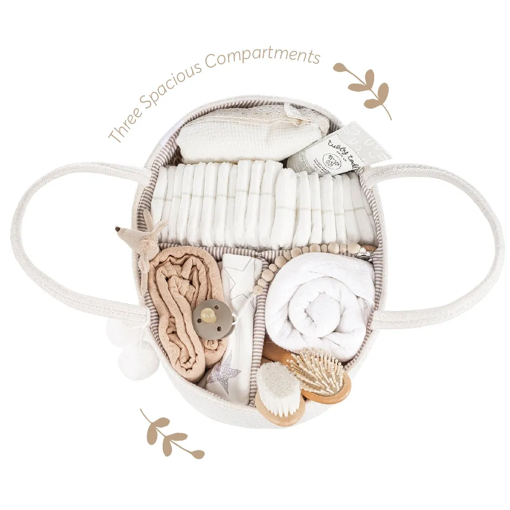 Fephas Cotton Rope Diaper Caddy