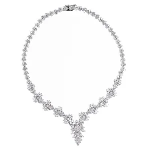 Ferida Floral Cubic Zirconia Statement Necklace