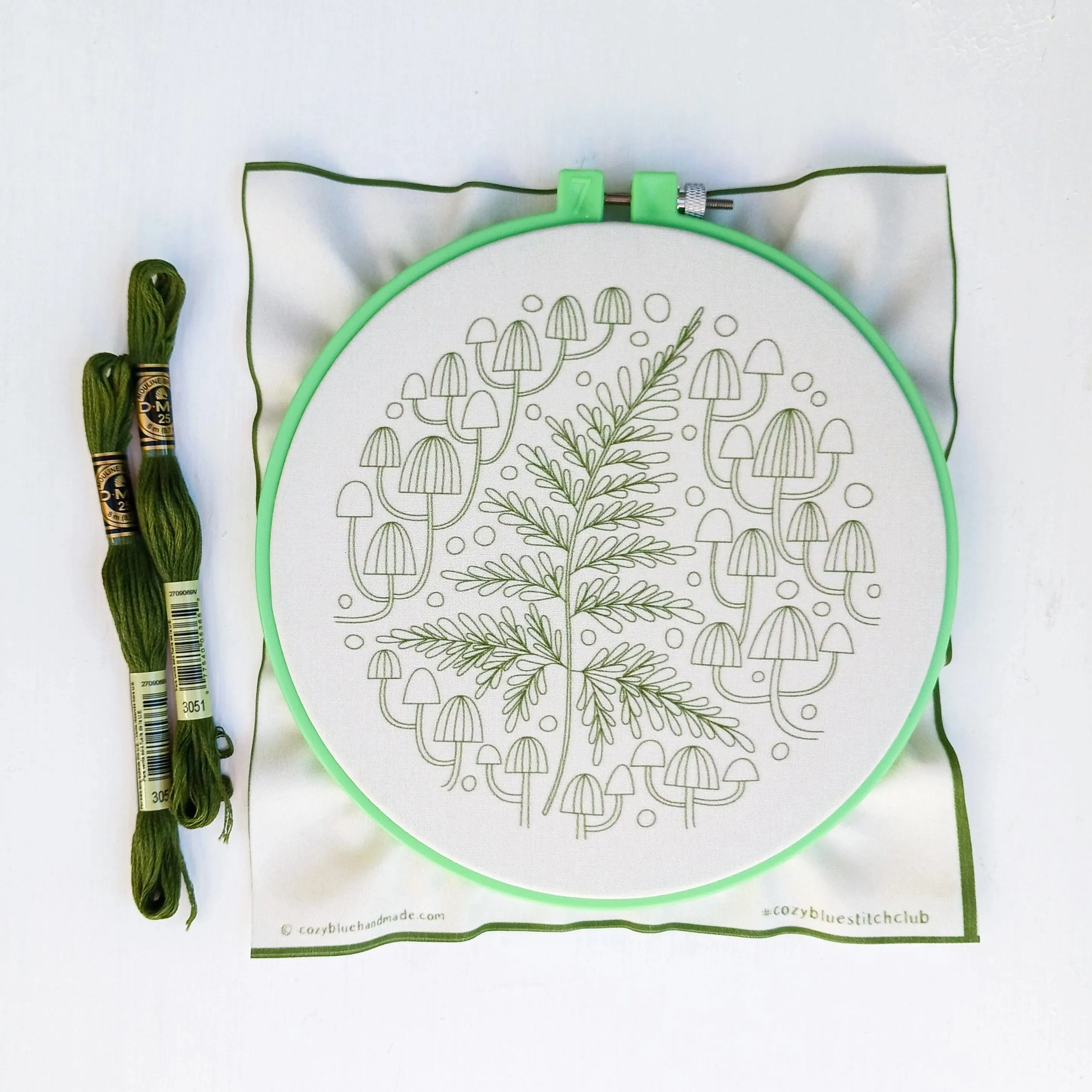 Fern   Friends Embroidery Kit - Cozyblue Handmade