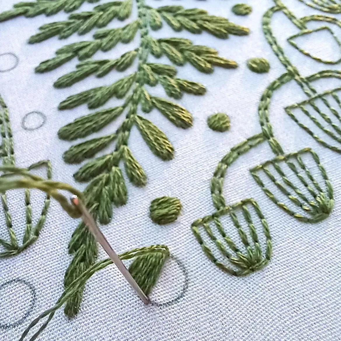 Fern   Friends Embroidery Kit - Cozyblue Handmade