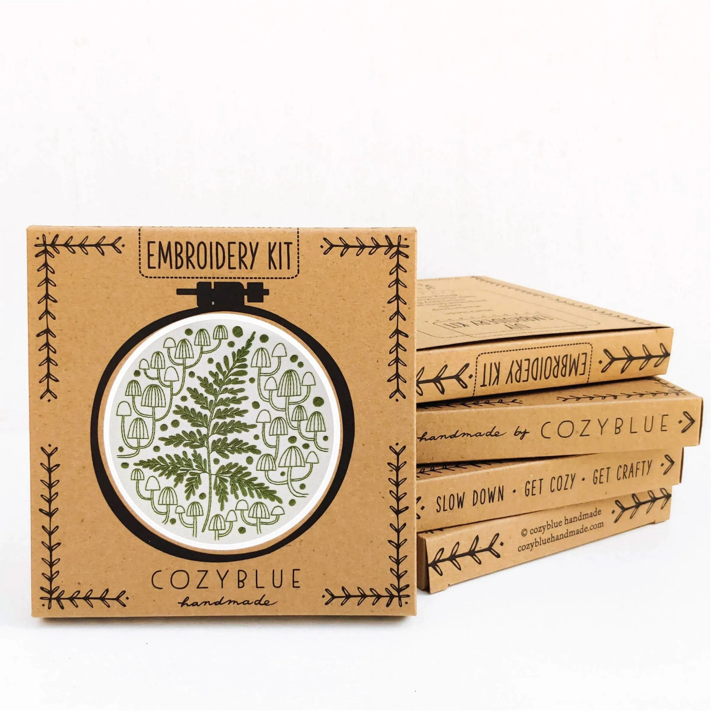 Fern   Friends Embroidery Kit - Cozyblue Handmade