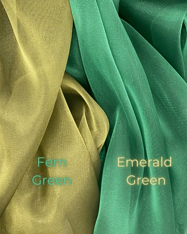 Fern Green Organza Fabric | Polyester 58W