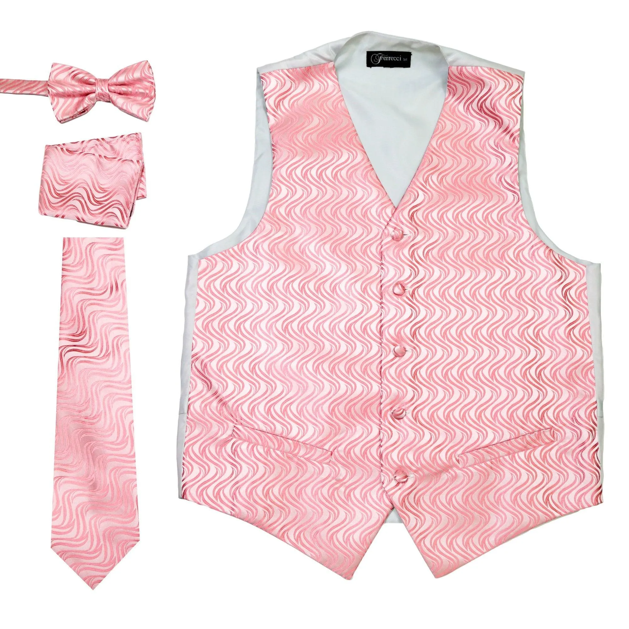 Ferrecci Mens PV150 - Pink Vest Set