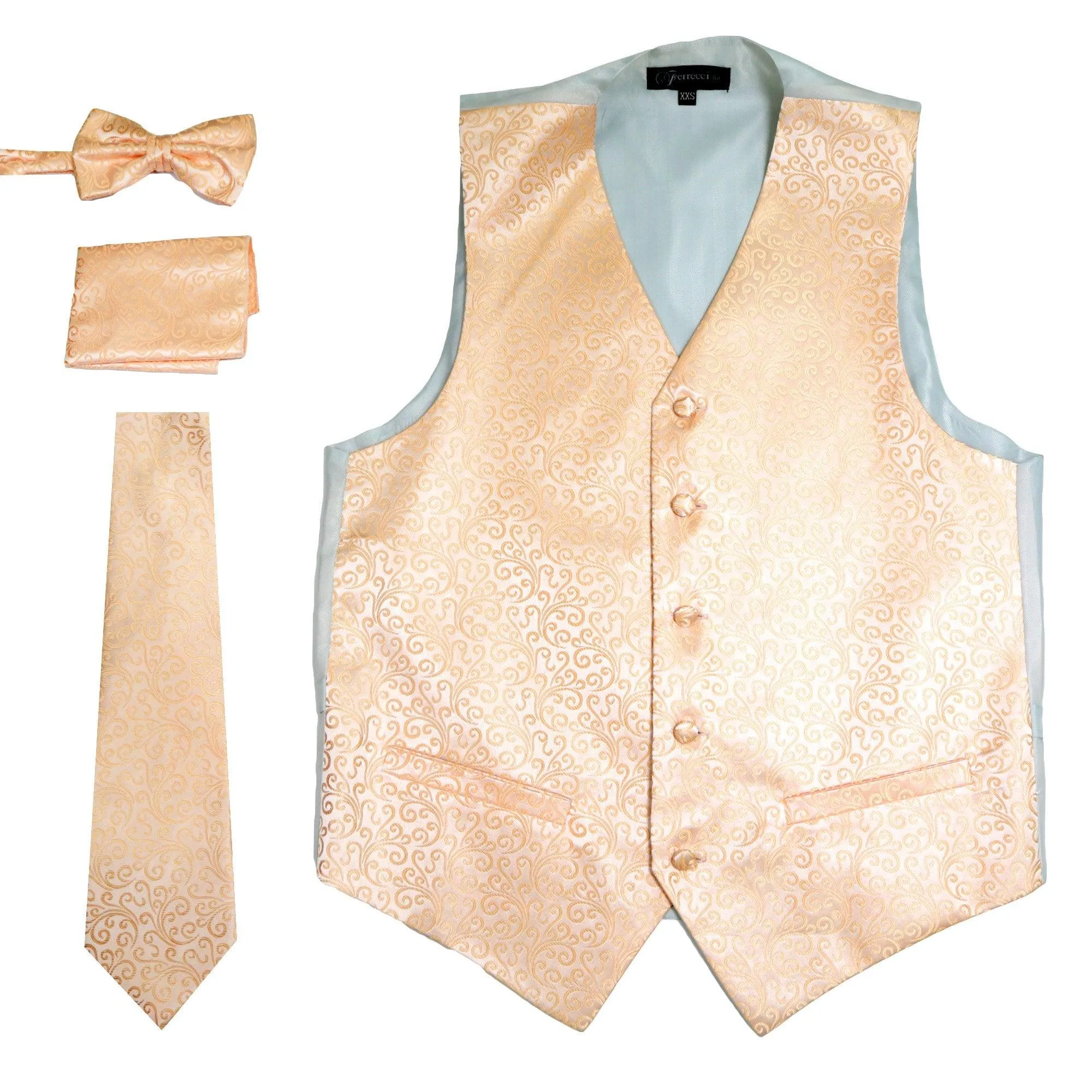 Ferrecci Mens PV50-7 Peach Vest Set