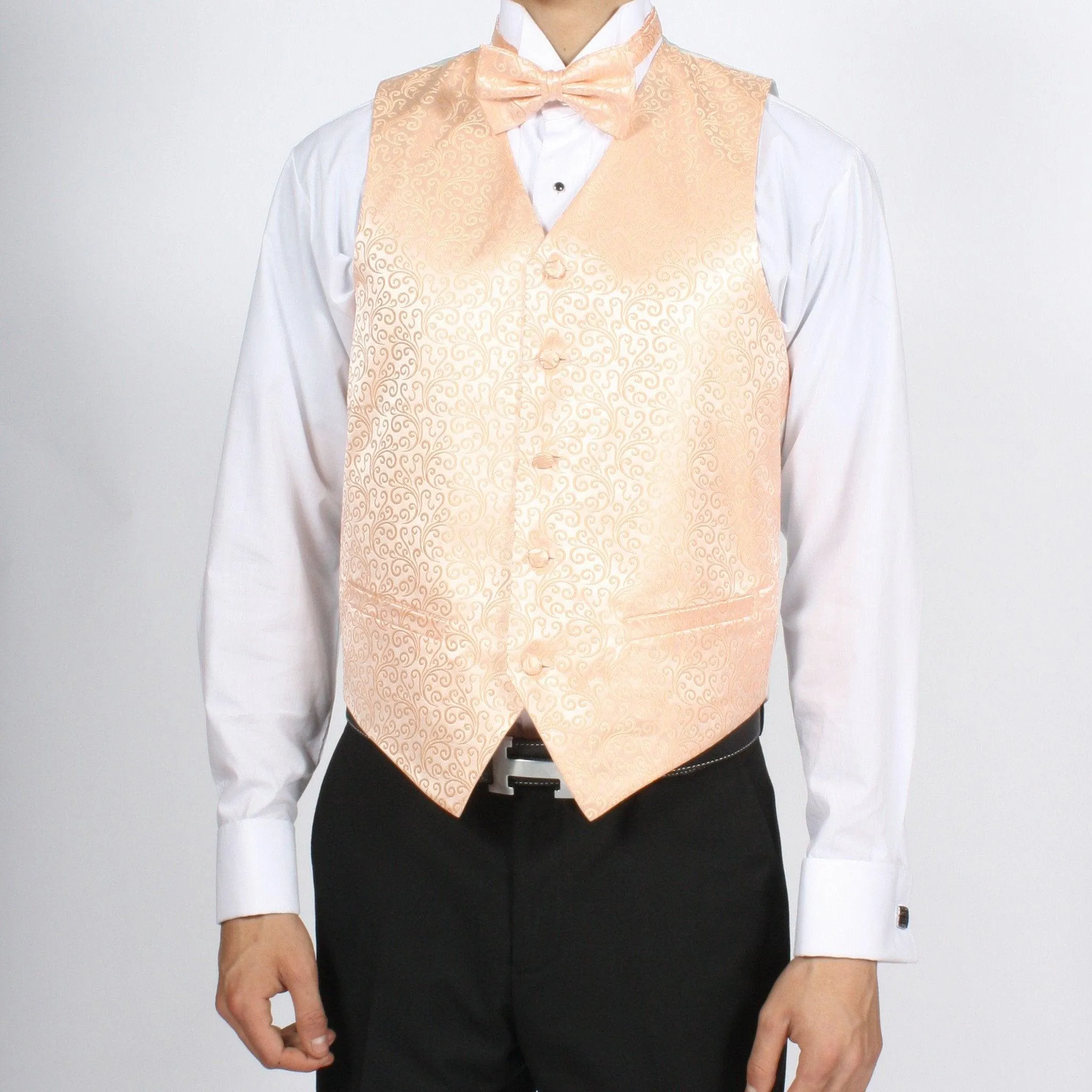 Ferrecci Mens PV50-7 Peach Vest Set