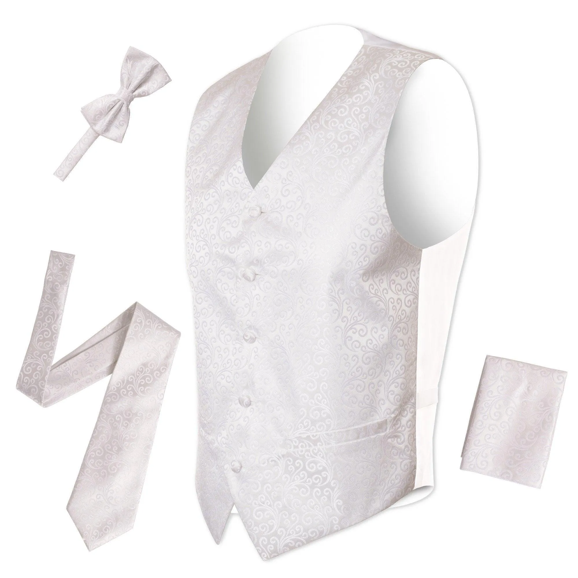 Ferrecci Mens PV50-9 White Vest Set