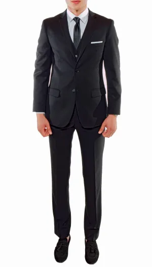 Ferrecci Mens Savannah Black Slim Fit 3 Piece Suit