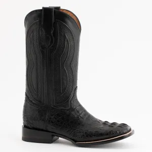 Ferrini Men's Black Hornback Caiman Dakota Crocodile Square Toe Boots 10493-04