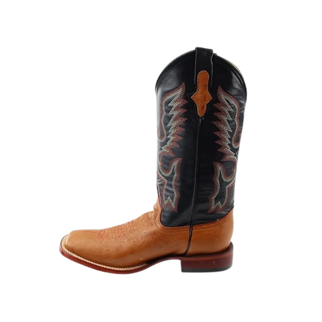 Ferrini Men's Smooth Ostrich Cognac Boots