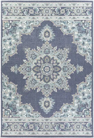 Ferron Teal Medallion Area Rug