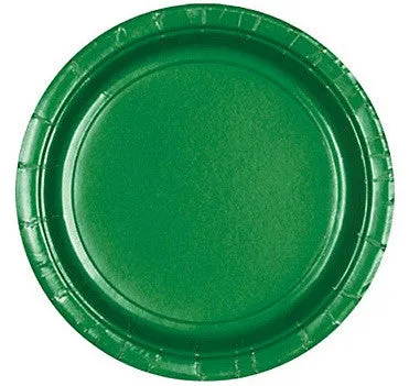 Festive Green Dinner Paper Plates 10" | 20ct