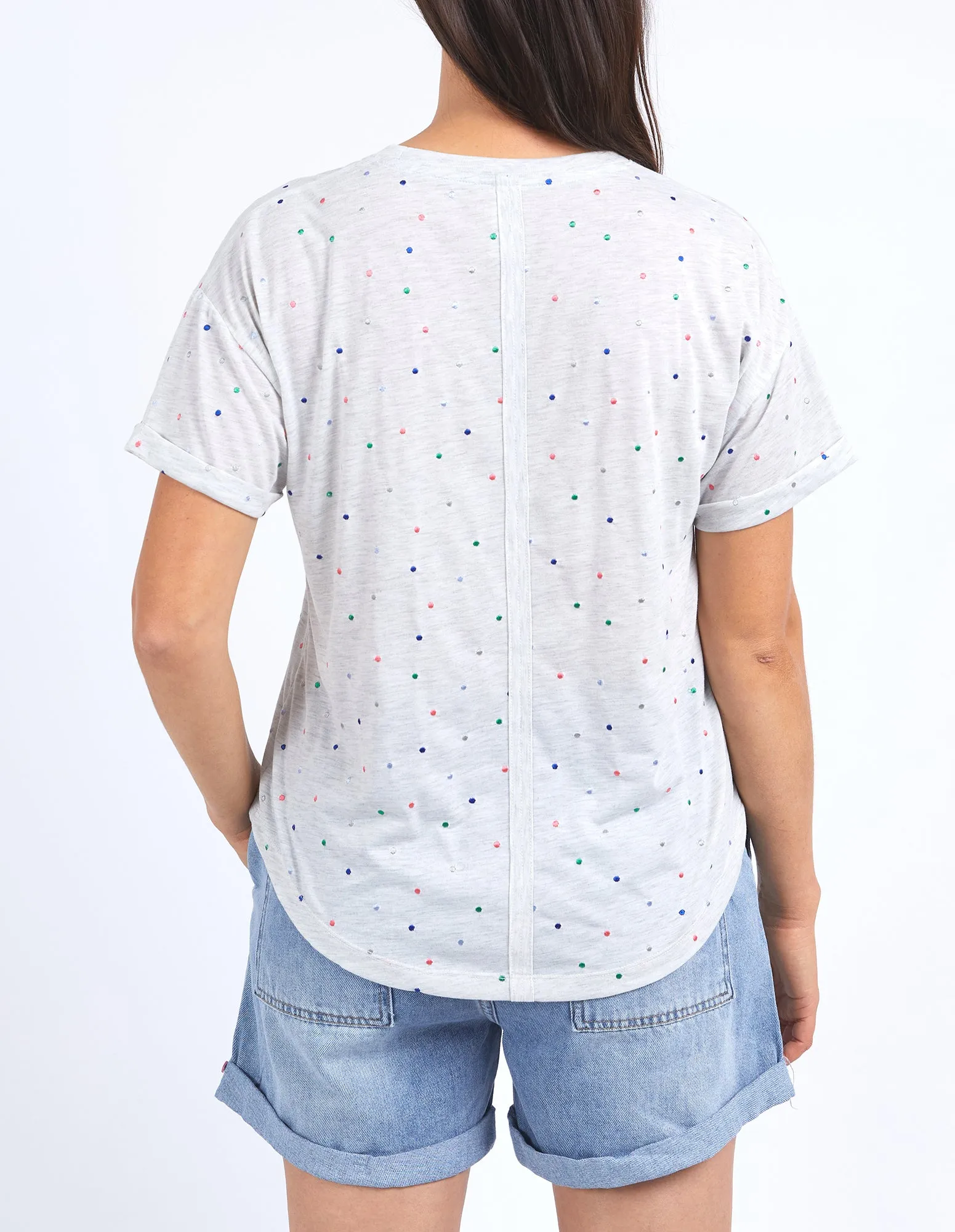 Festive Spot Tee - Grey Marle - Elm Lifestyle