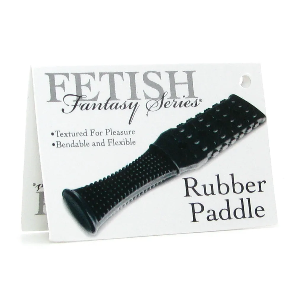 Fetish Fantasy Textured Rubber Paddle in Black