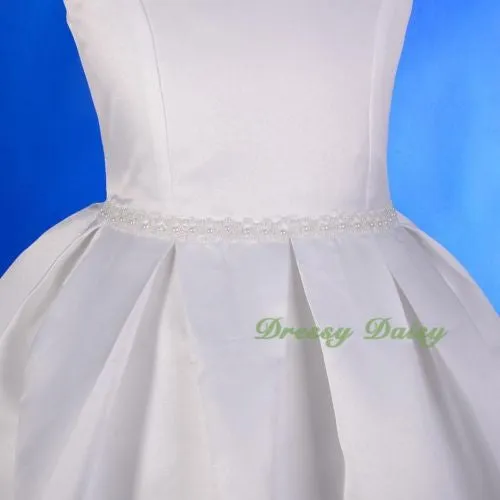 FG218 Girls' Beaded Satin Formal Occasion Dresses Wedding Communion Dress Size 4-14