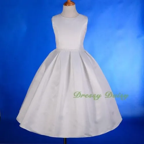 FG218 Girls' Beaded Satin Formal Occasion Dresses Wedding Communion Dress Size 4-14