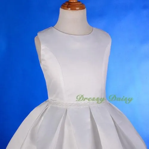 FG218 Girls' Beaded Satin Formal Occasion Dresses Wedding Communion Dress Size 4-14