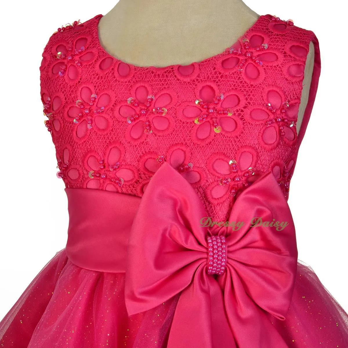 FG319 Bead Embellishment Flower Girl Dresses Pageant Party Occasion Dress Size 18 Months - 9