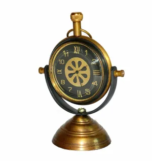 FH FamousHub Exclusive Collection Handmade Antique Watch & Clock Stand Vintage Maritime Brass Collectible Desktop Décor.