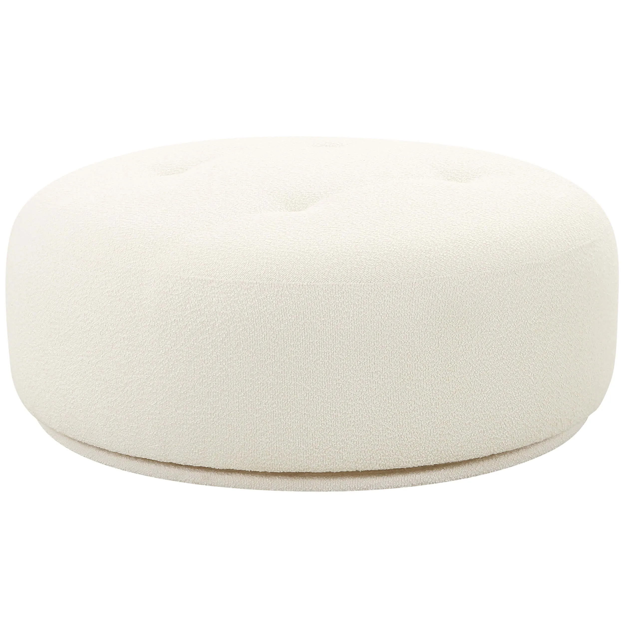 Fickle Swivel Ottoman, Cream