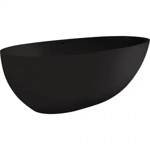 Fienza Bahama Matte Black Stone Freestanding Bath 1700mm