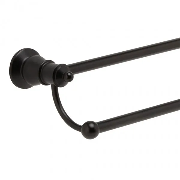 Fienza Lillian Double Towel Rail - Matte Black 800mm