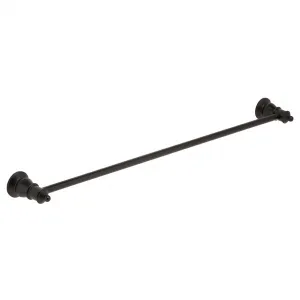 Fienza Lillian Single Towel Rail - Matte Black 800mm