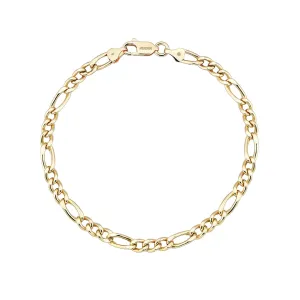 Figaro Chain Bracelet in Gold