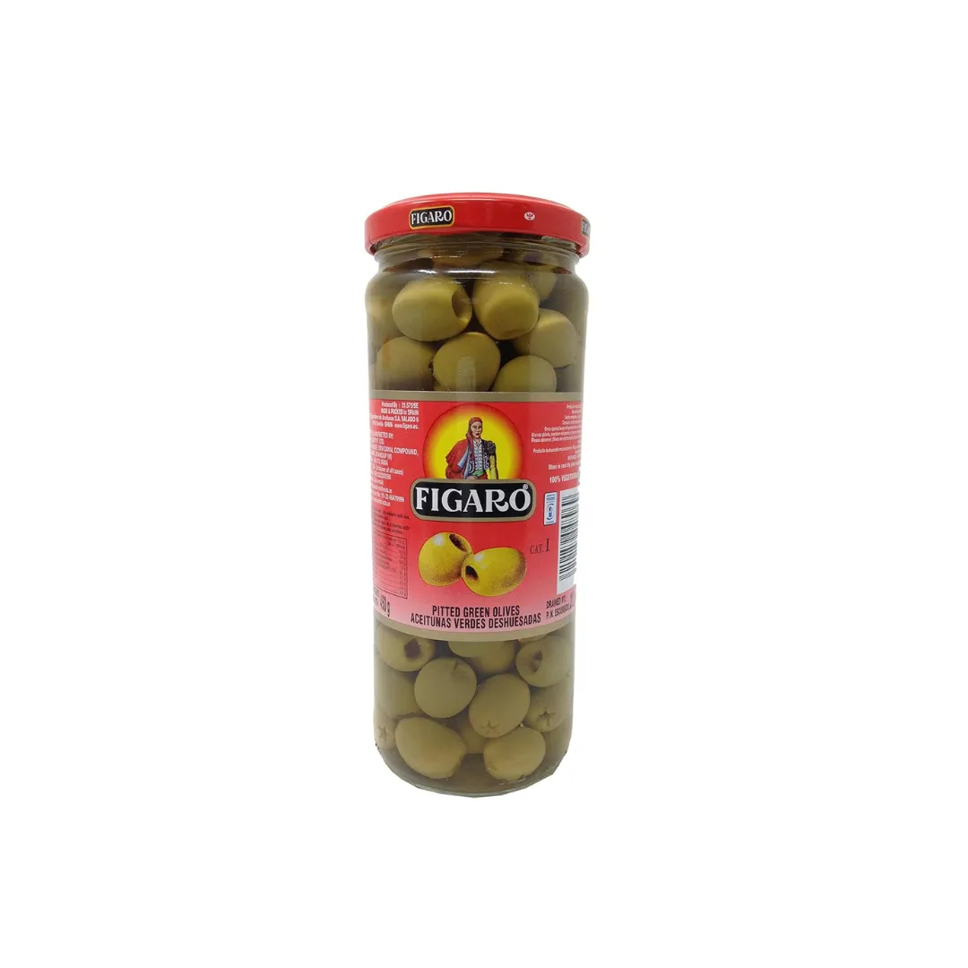 Figaro Olives - Pitted Green, 450g Jar