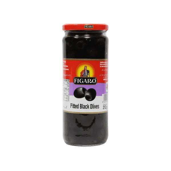 FIGARO PITTED BLACK OLIVES 212GM