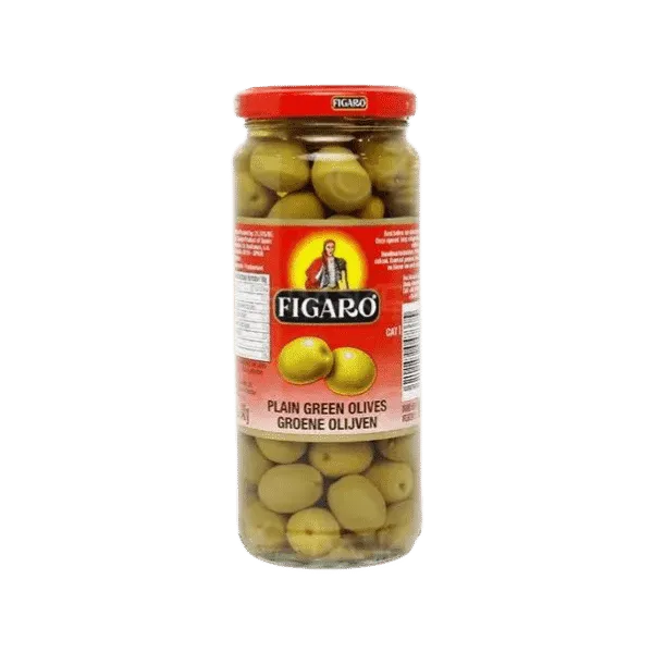 FIGARO PLAIN GREEN OLIVES GROENE OLIJVEN 340GM