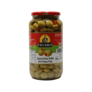 FIGARO STUFFED GREEN OLIVES 575GM