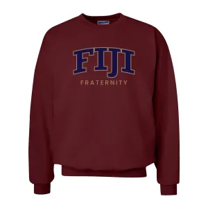 FIJI Maroon Old School Crewneck