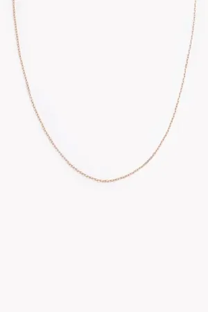 Fine Cable Chain Necklace - Rose Gold