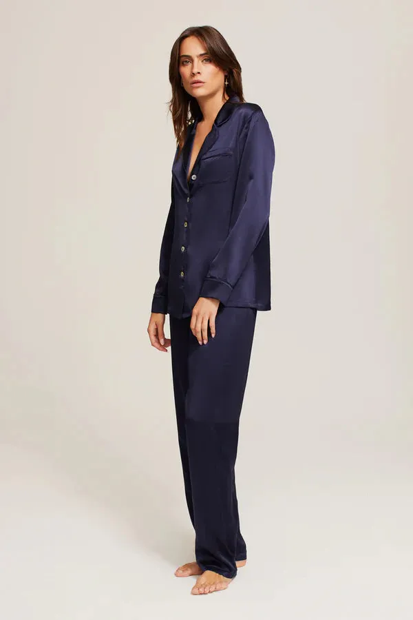 Fine Finishes Silk Pyjama Midnight