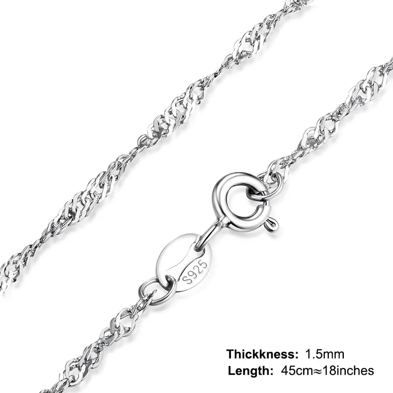 Fine Jewelry Star Chain Necklace for Women in 925 Sterling Silver